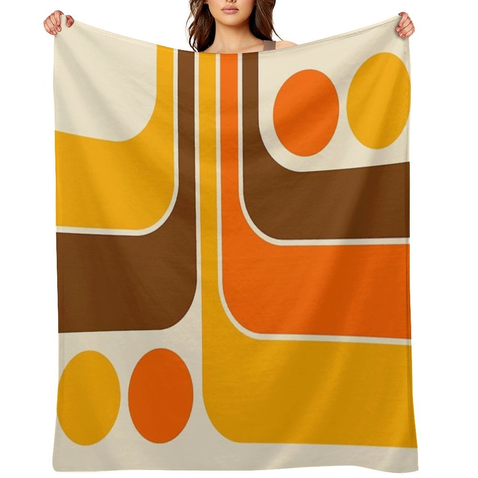 Retro Geometric Design 624 Versatility Throw Blanket
