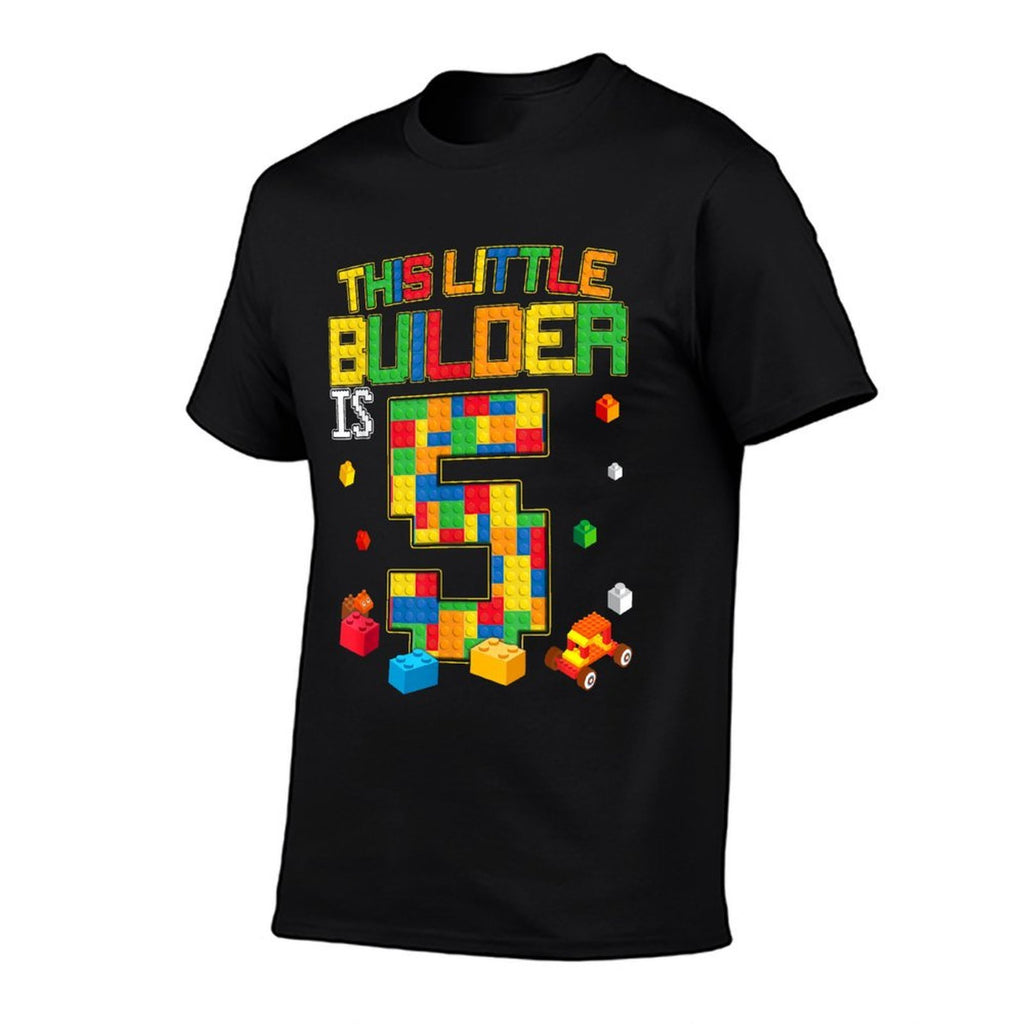 Building Blocks 5 Years Old Birthday Boy  Graphic-printed T-Shirt