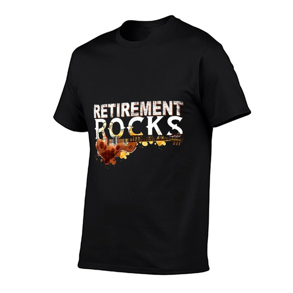 Retirement Rocks Guitar Old Rockers Retired  Fade-proof Color T-Shirt