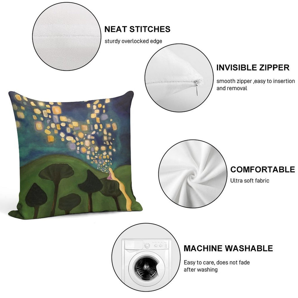 Tangled Floating Lanterns Soft Style Accent Throw Pillow