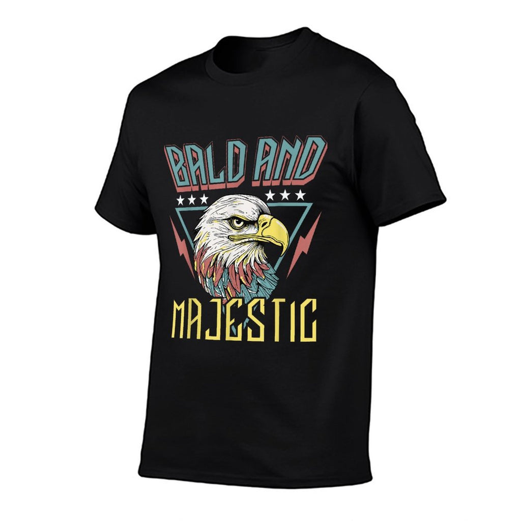 Bald  Majestic Retro Dad Husband Grandpa Joke Men Funny  Slim-fit Cut T-Shirt