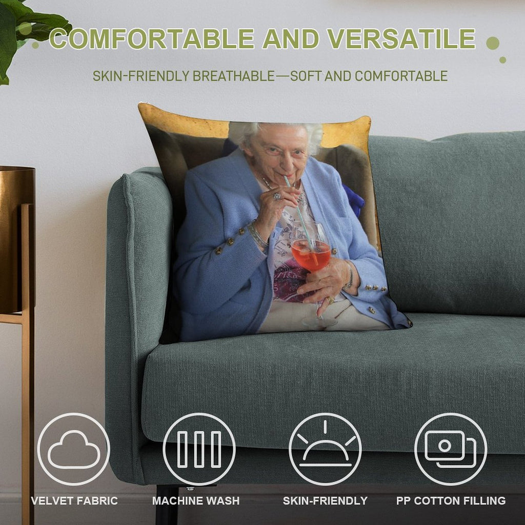 Aperol Spritz Soft High-Density Material Throw Pillow