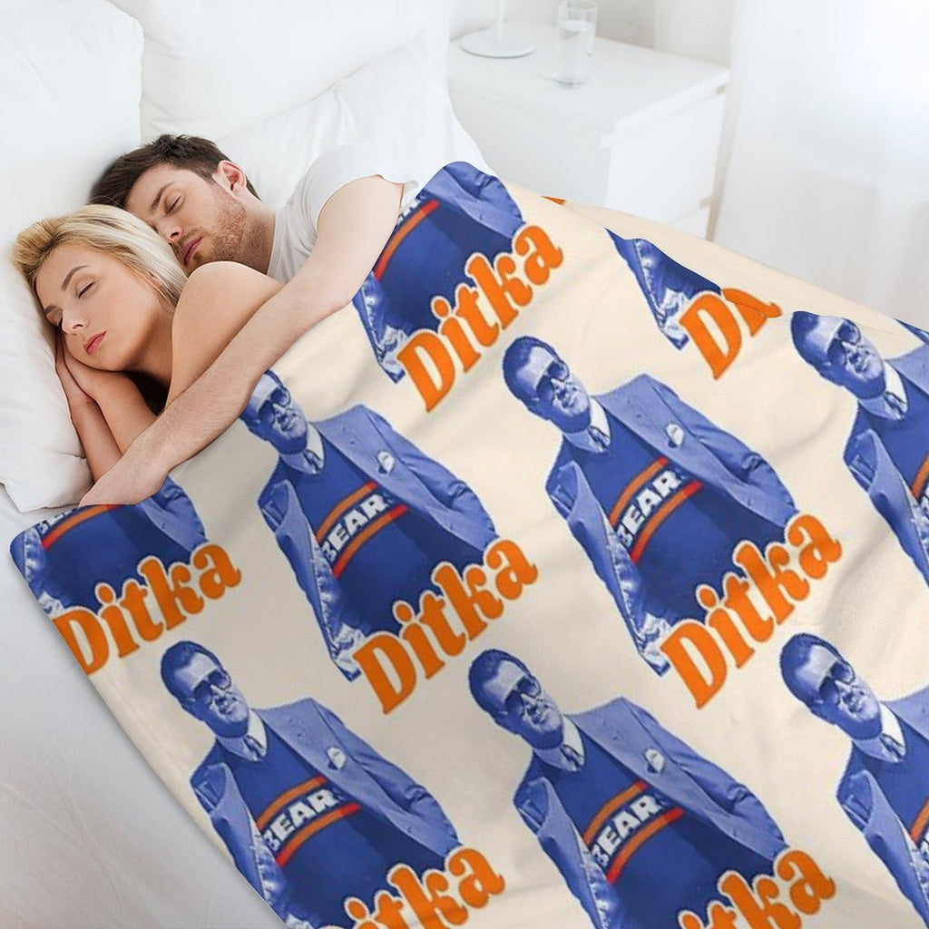 Retro Mike Ditka ))(( Bears Sideline Cool Travel-friendly Throw Blanket