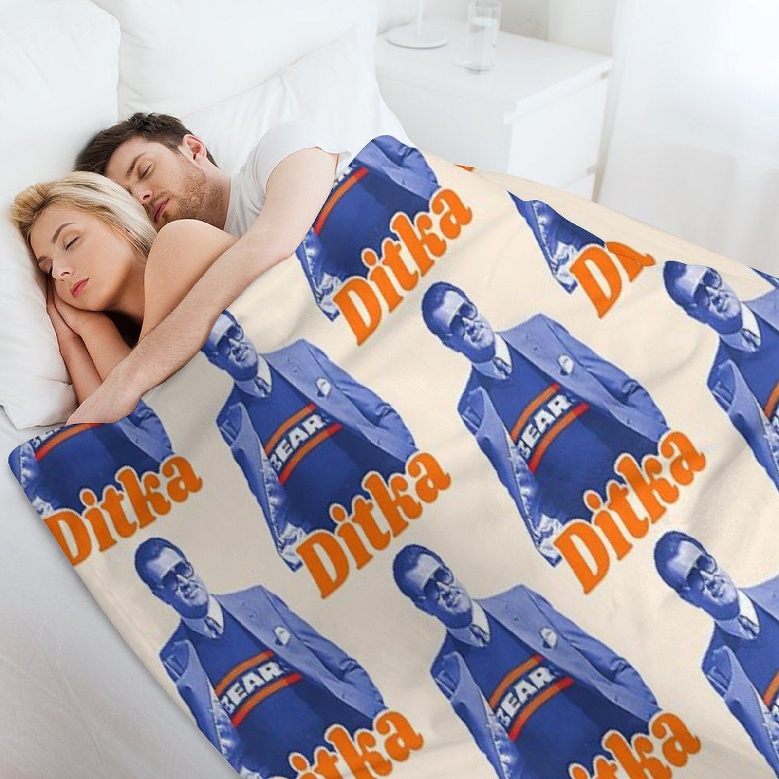 Retro Mike Ditka ))(( Bears Sideline Cool Travel-friendly Throw Blanket
