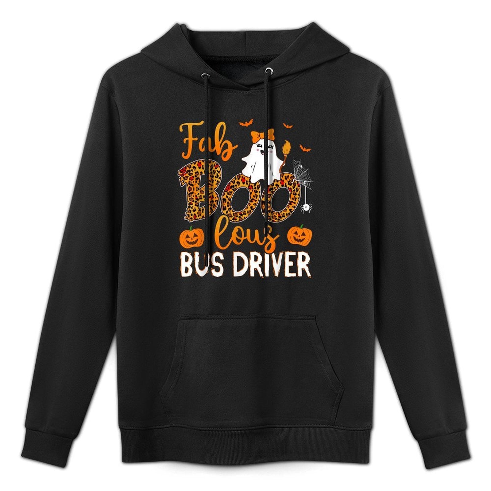 Faboolous Bus Driver Happy Halloween Pumpkin Cute Ghost Relaxed Fit Hoodie