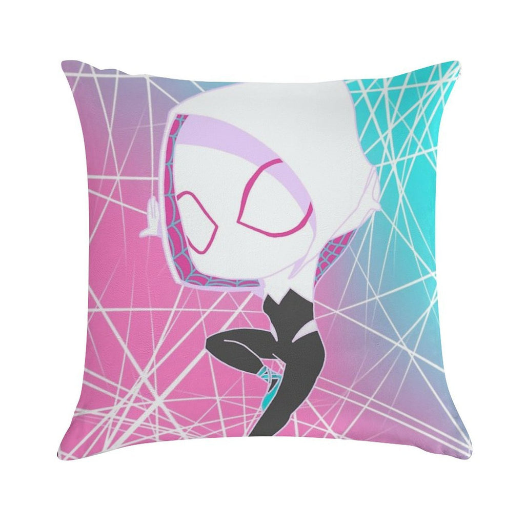 Spider Gwen Soft Decorative Cover Throw Pillow