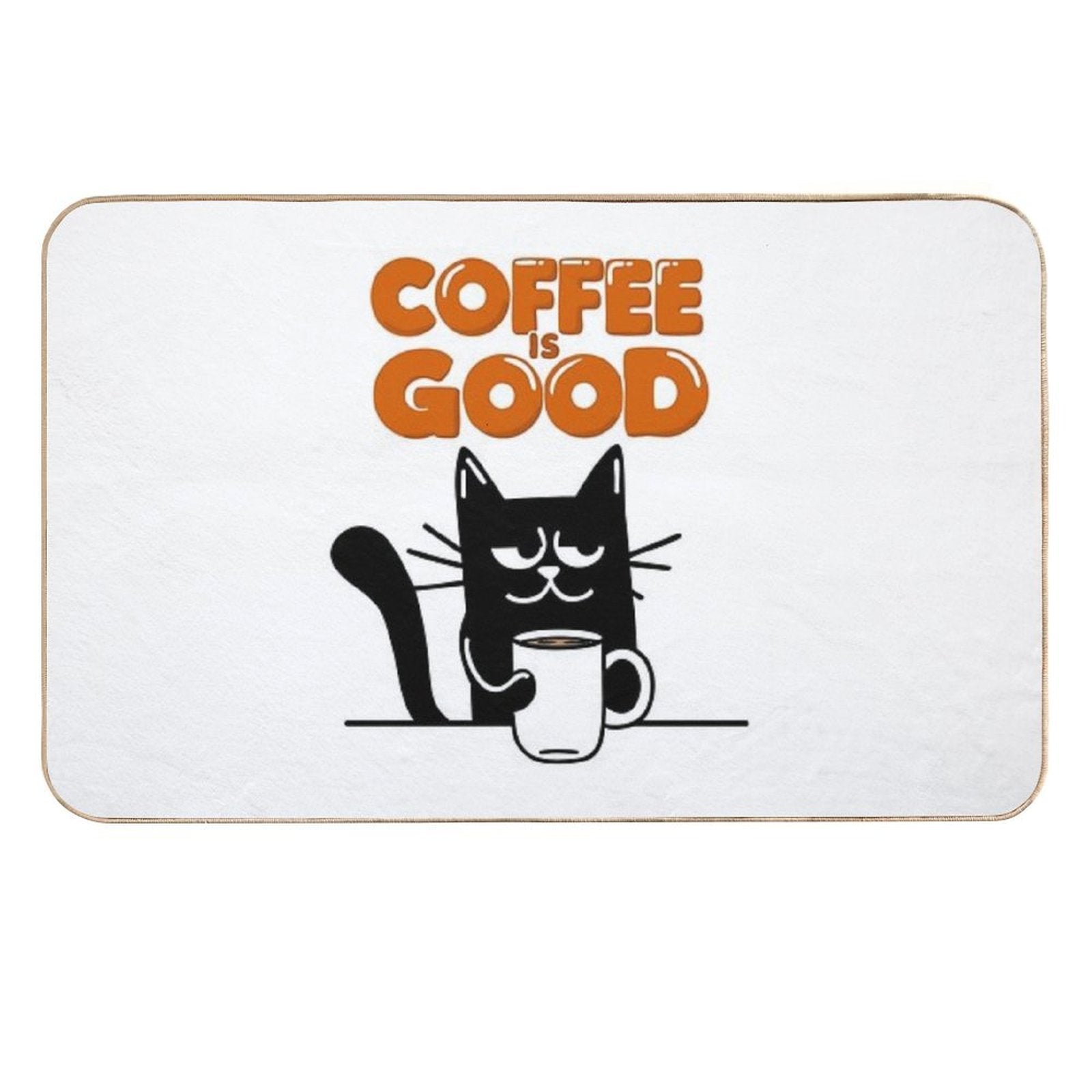 Cat Coffee Is Good  Toxin-Free Bath Mat