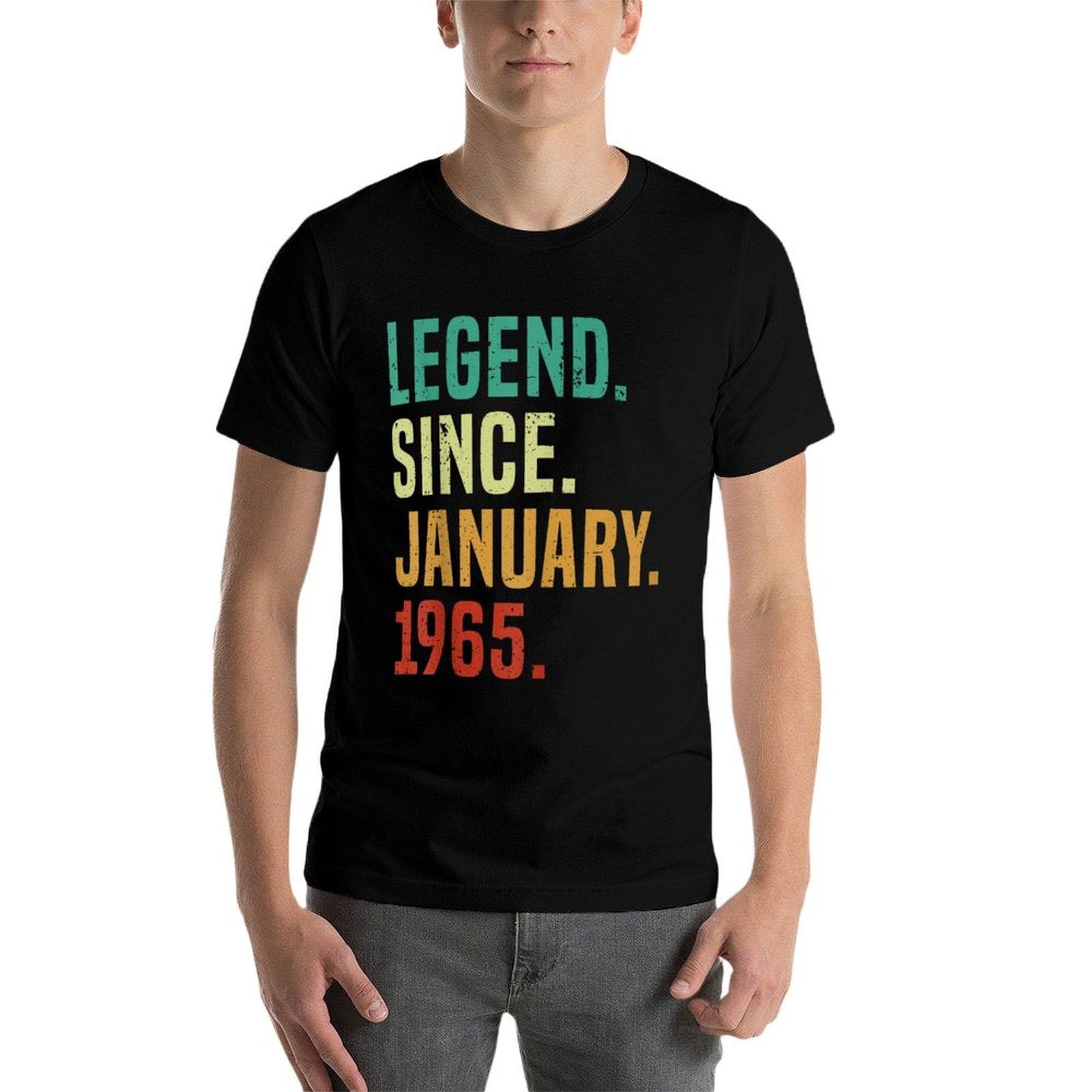 60 Years Old Legend Since January 1965 60th Birthday  Lightweight T-Shirt