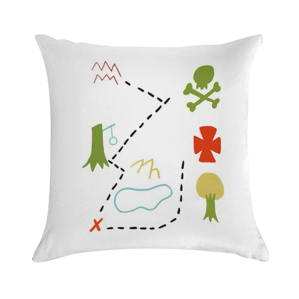 Peter Pan Map Soft Style Accent Throw Pillow