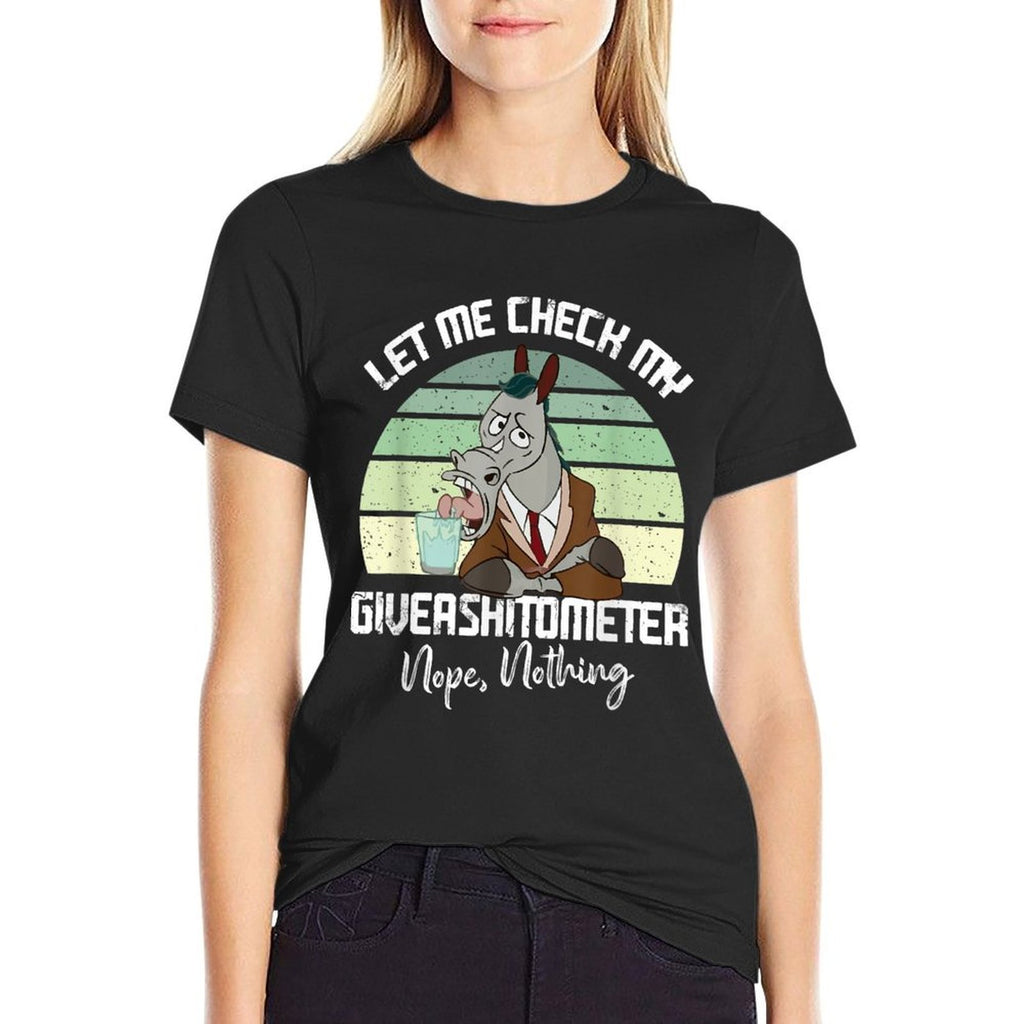 Let Me Check My Giveashitometer Nope Nothing Funny Horse  Quick-drying T-Shirt