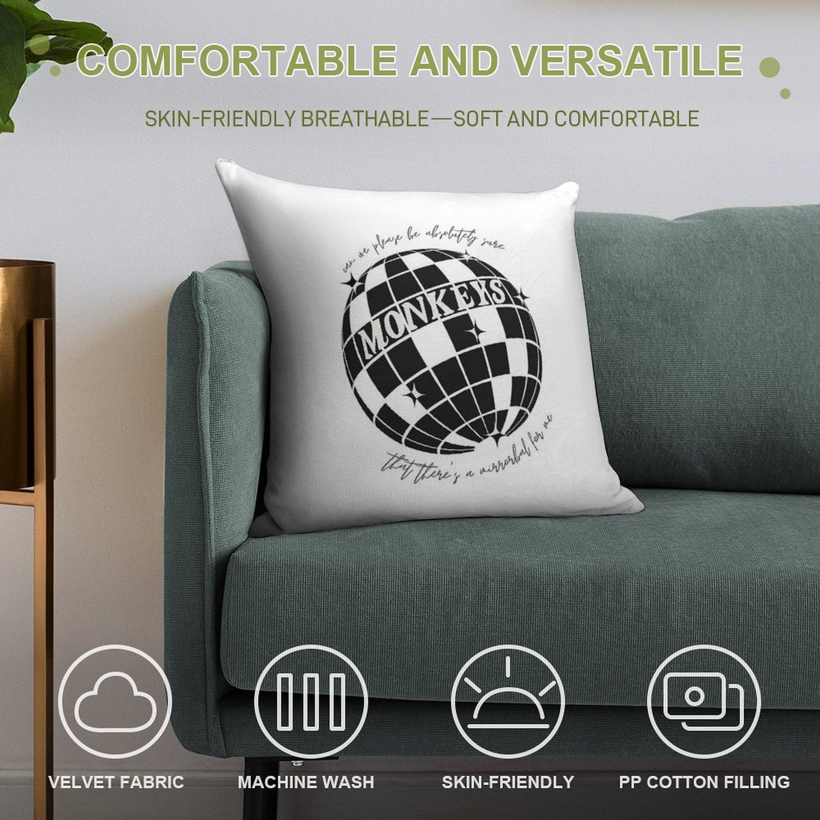 Arctic Monkeys Mirrorball Soft Easy Maintenance Throw Pillow