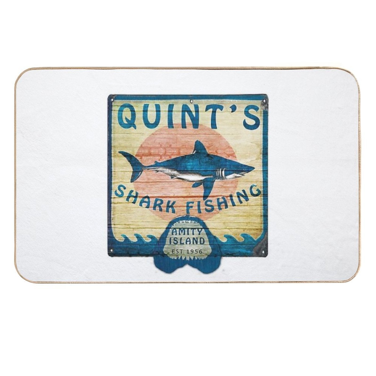 Quint's Shark Fishing  Anti-Trip Bath Mat