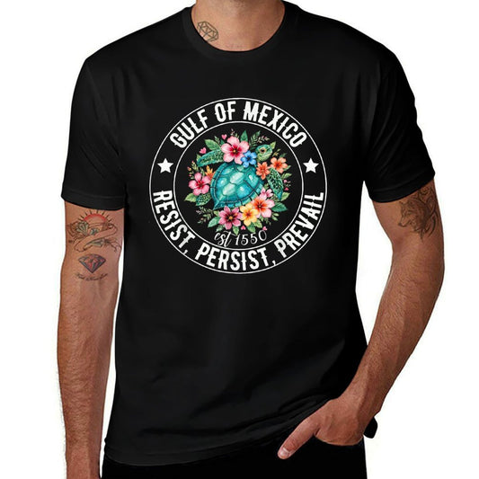 Stay The Gulf of Mexico Be Salty And Resist Turtle  Fade-proof Color T-Shirt