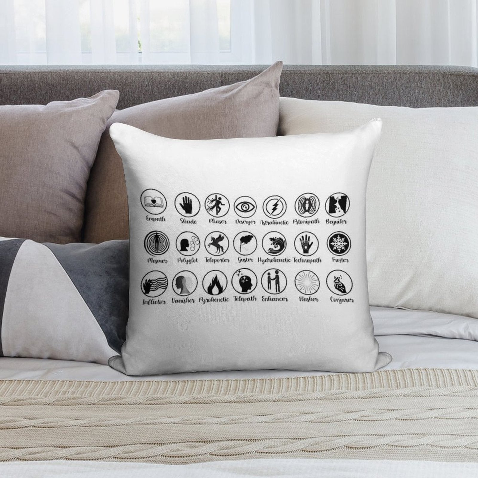 KOTLC -  Ability Badges Soft Multiple Sizes Throw Pillow