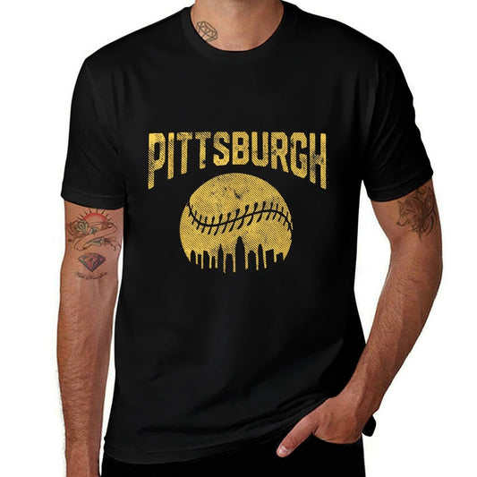 Vintage Pittsburgh Pennsylvania Baseball Fans Skyline Sports  Soft T-Shirt