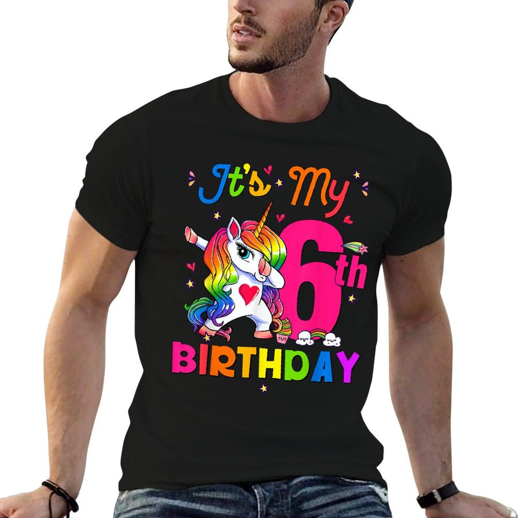6 Years Old Unicorn It's My 6th Birthday Girl Party  Eco-friendly Material T-Shirt