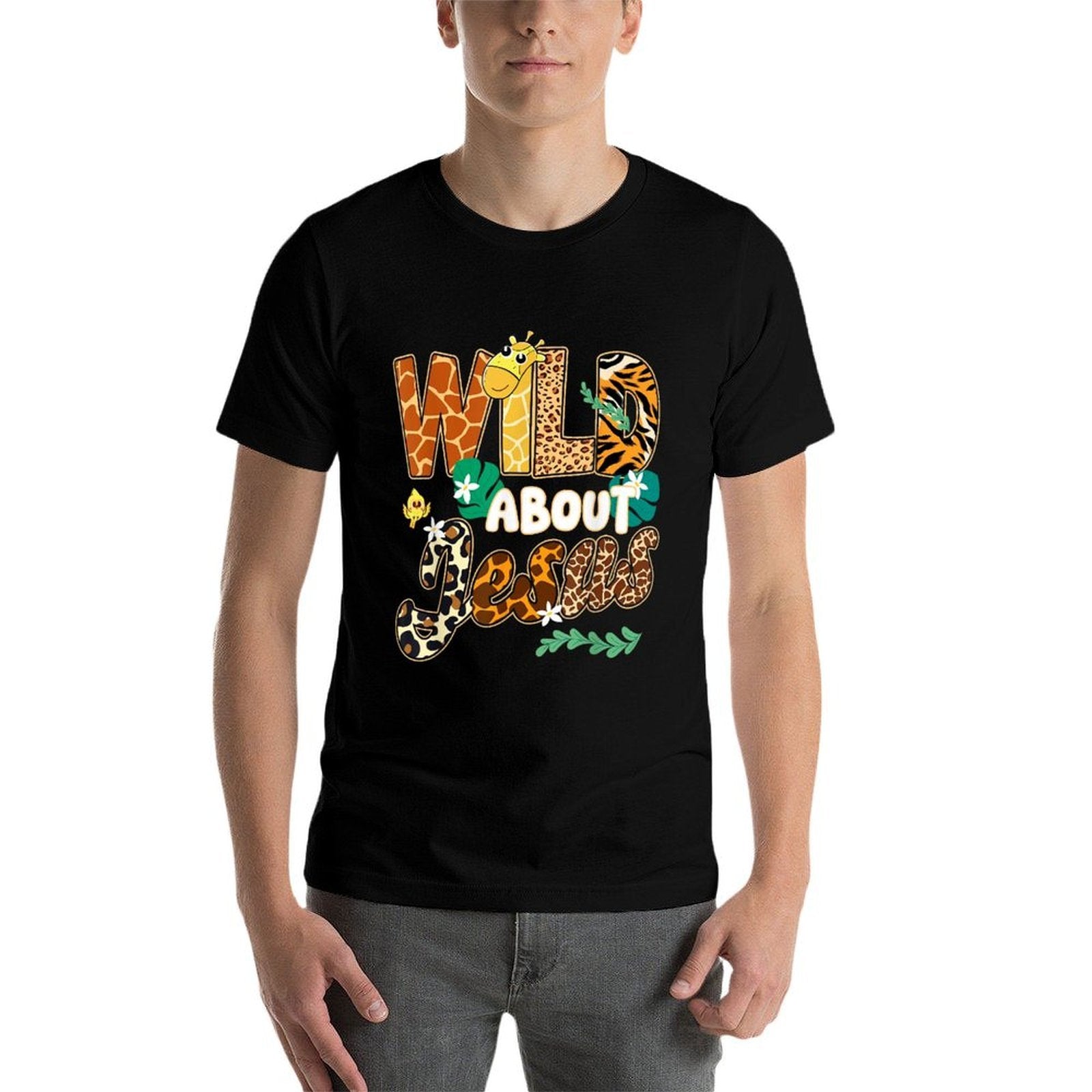 Wild About Jesus Christian Believer Leopard Zebra Print Kids  Affordable Price T-Shirt