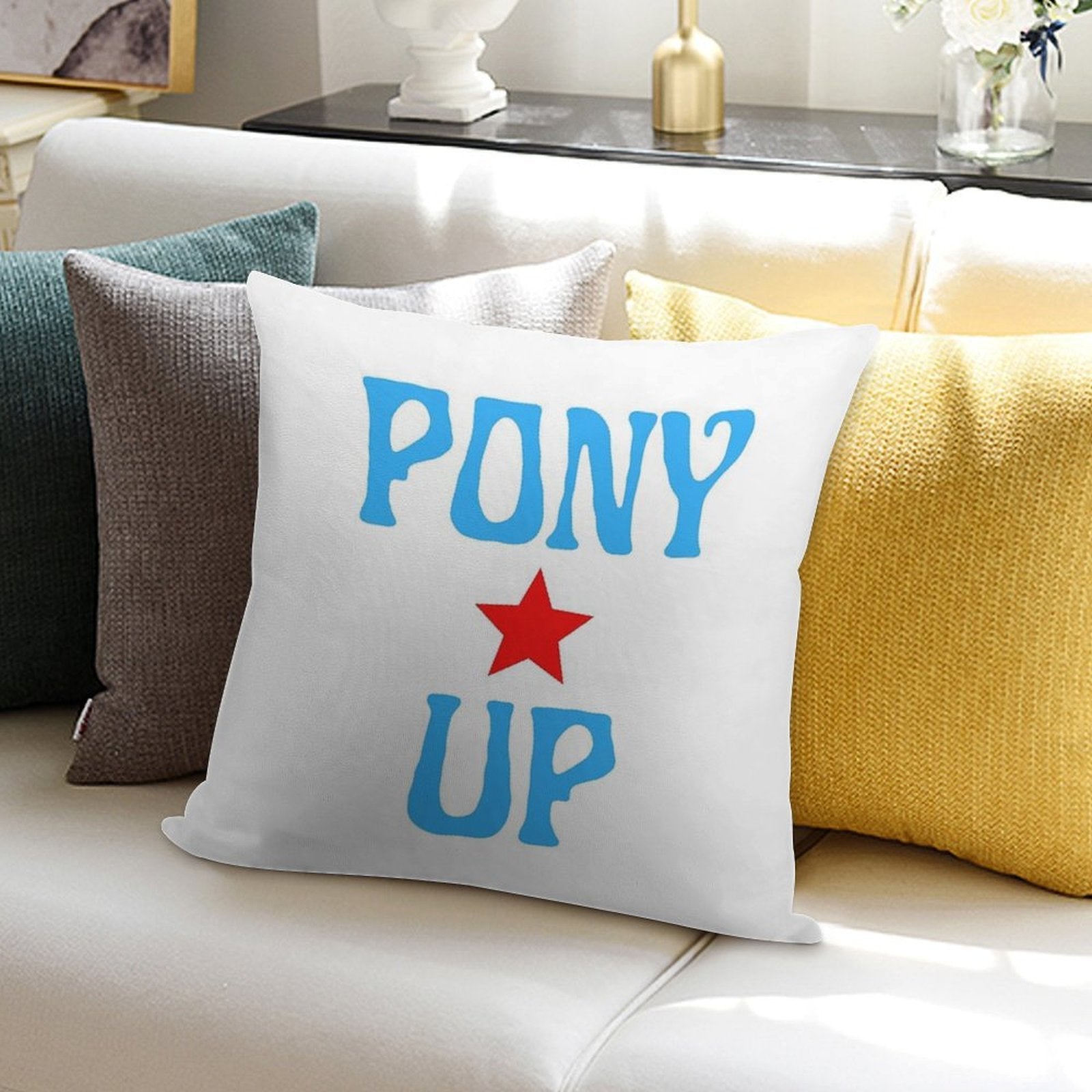 SMU Pony Up Soft Easy Maintenance Throw Pillow
