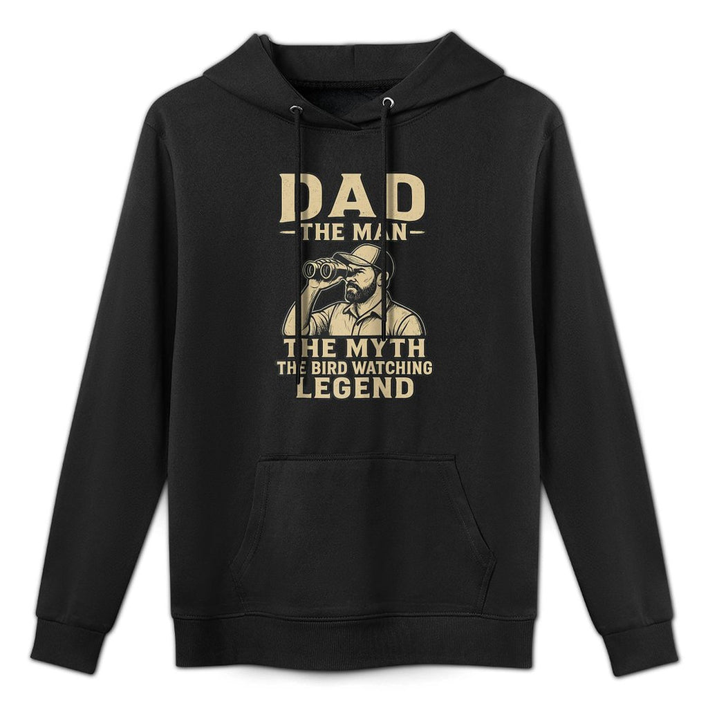 Mens Bird Watching Dad Ornithologist Bird Lover Daddy Fathers Day Raglan Baseball Adjustable Hood Hoodie