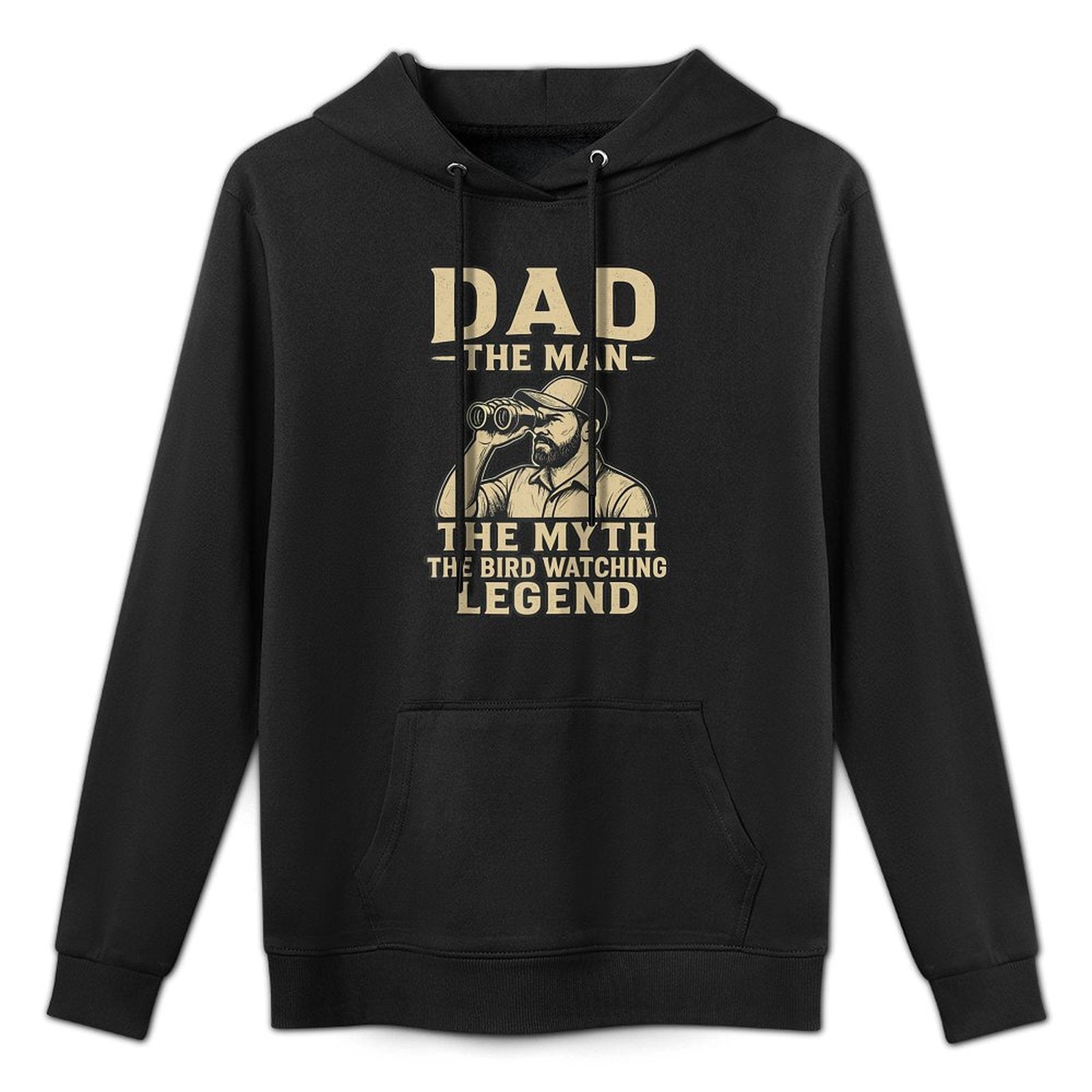 Mens Bird Watching Dad Ornithologist Bird Lover Daddy Fathers Day Raglan Baseball Adjustable Hood Hoodie