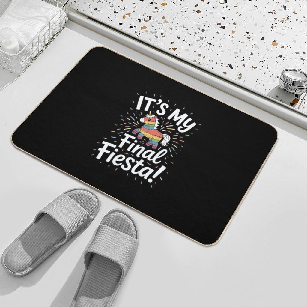 Final Fiesta Bride Bachelorette Party Pinata  Repositionable Bath Mat
