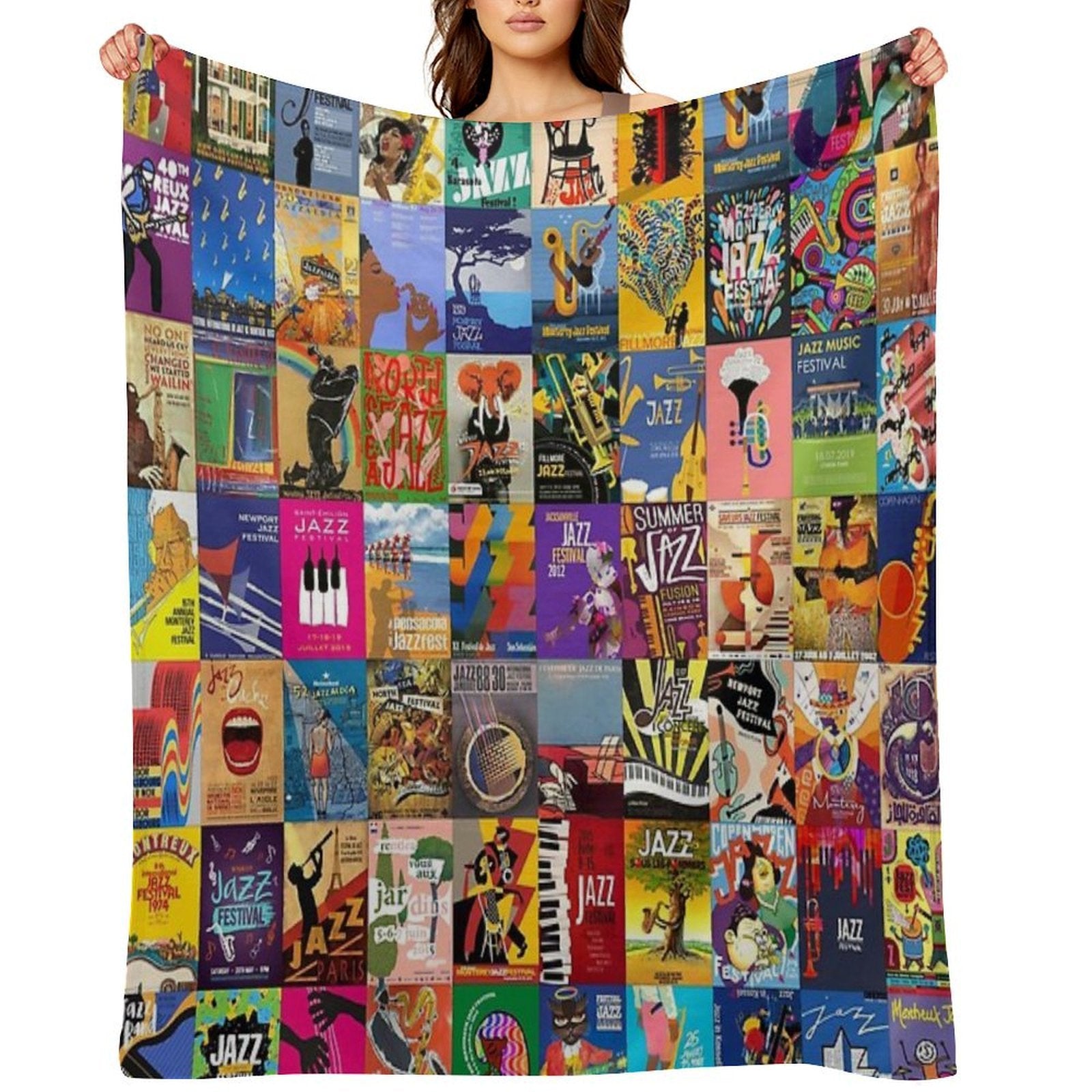 Jazz Festivals Eco-conscious Throw Blanket