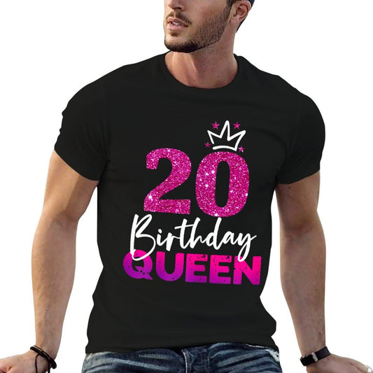 Womens 20th Birthday Queen Gift for 20th Birthday  Heathered Texture T-Shirt