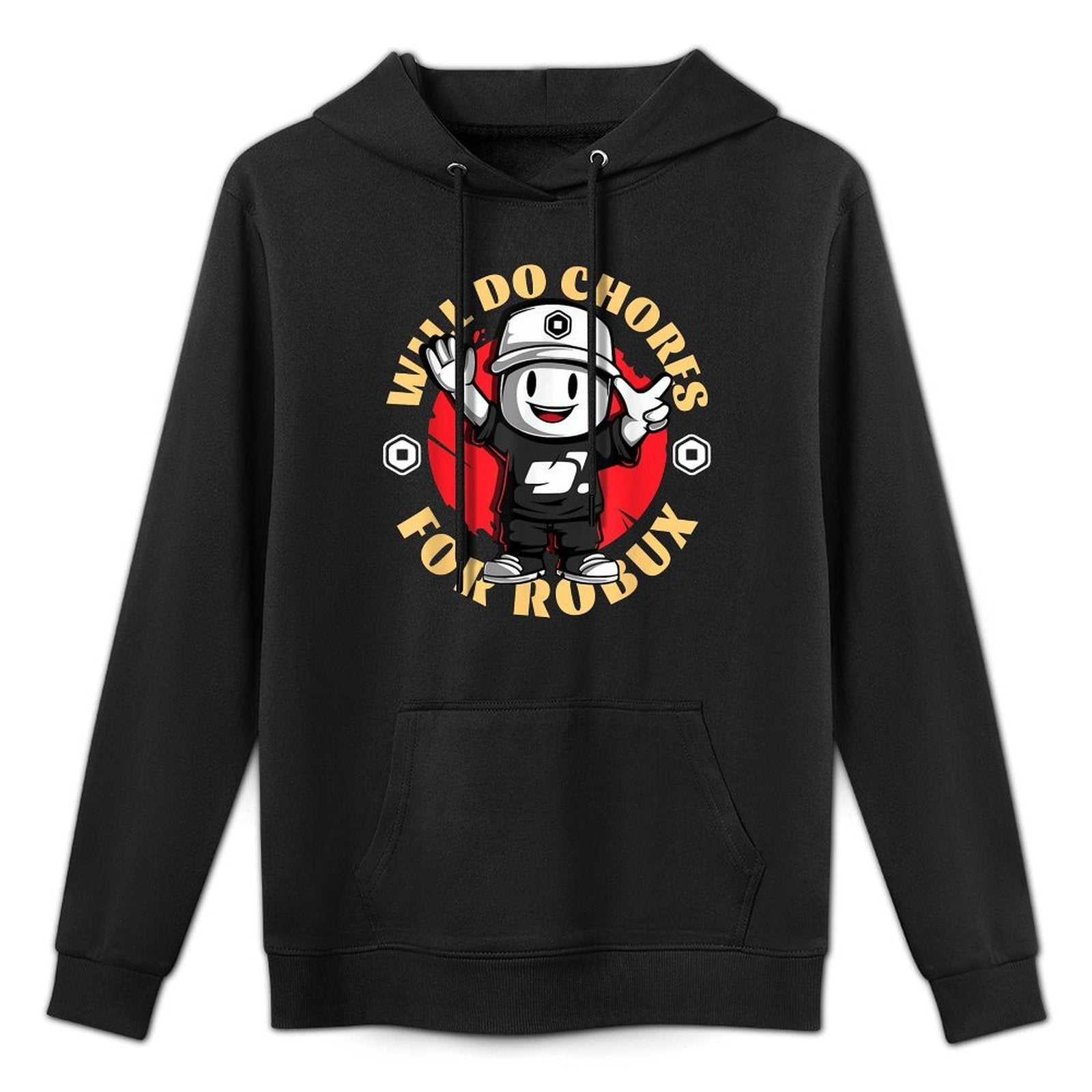 Will Do Chores for Robux - Funny Gaming Design Medium-Weight Fabric Hoodie
