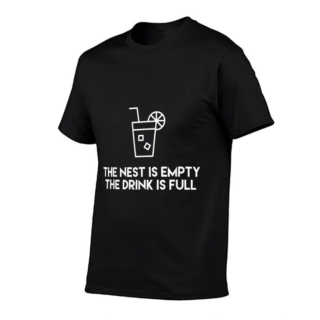 The Nest Is Empty The Drink Is Full  Empty Nester  Heathered Texture T-Shirt
