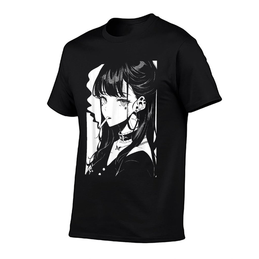 Anime Horror Girl Aesthetic Soft Grunge Waifu Japanese Otaku  Graphic-printed T-Shirt