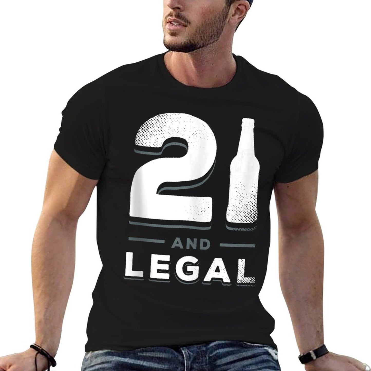 21 Year Old Birthday Gift Him Her Funny 21st Birthday Drink  Vintage-inspired T-Shirt