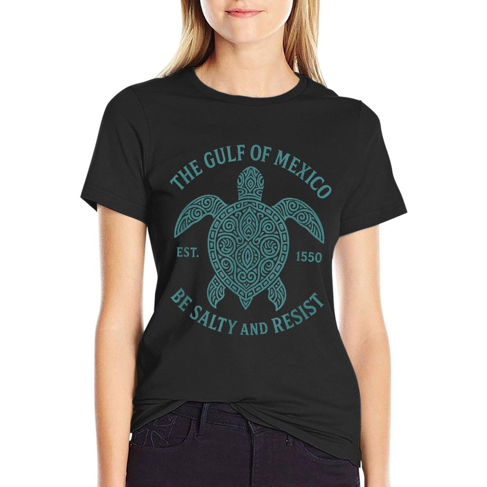 Gulf of Mexico Turtle Salty Resist  Eco-friendly Material T-Shirt