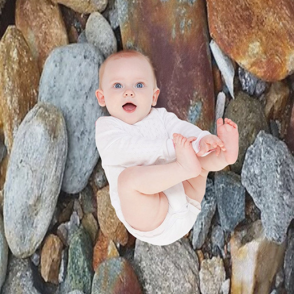 Natural River Stones, Mineral Rocks Versatility Throw Blanket