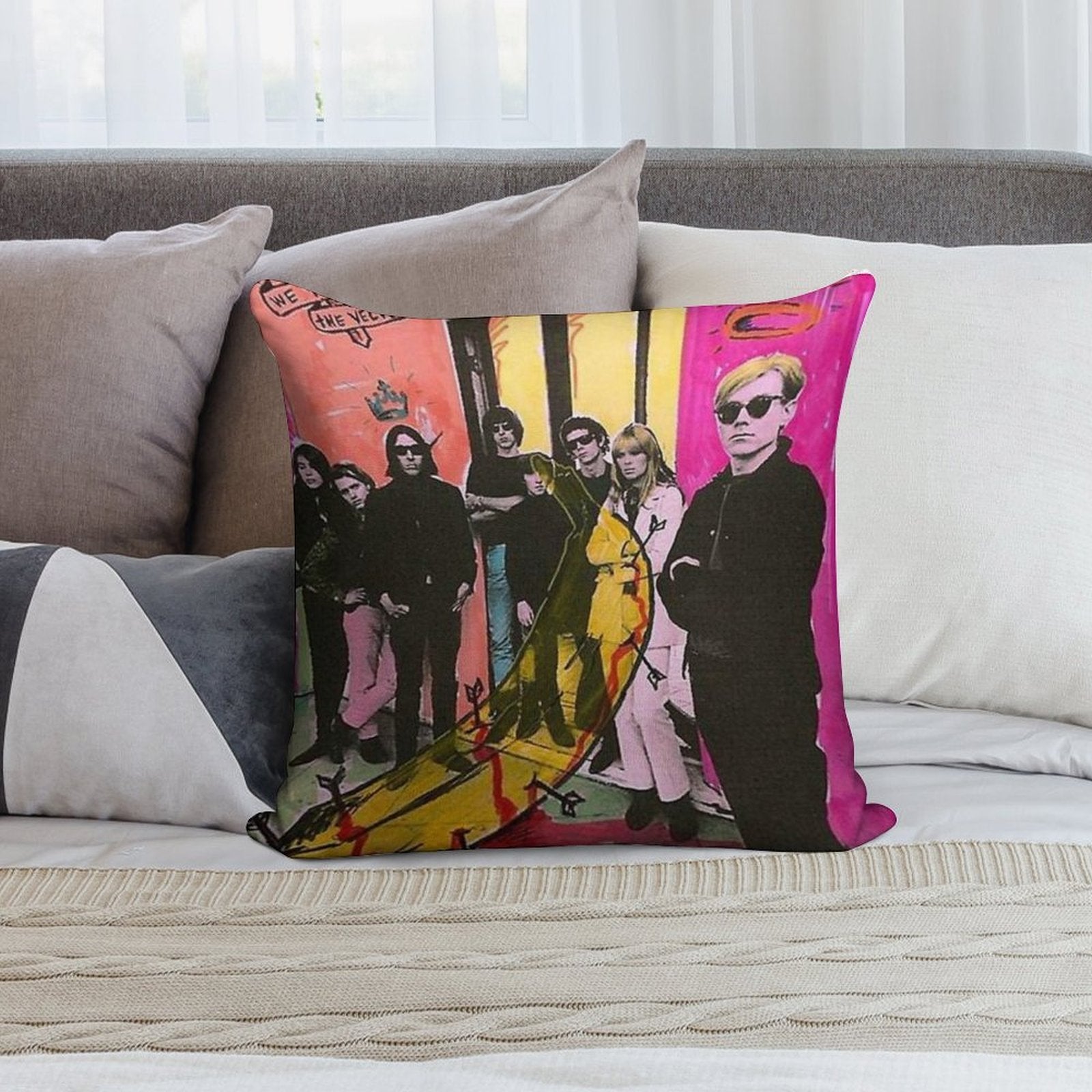 Andy Warhol And The Velvet Underground Soft Shrink-Resistant Throw Pillow