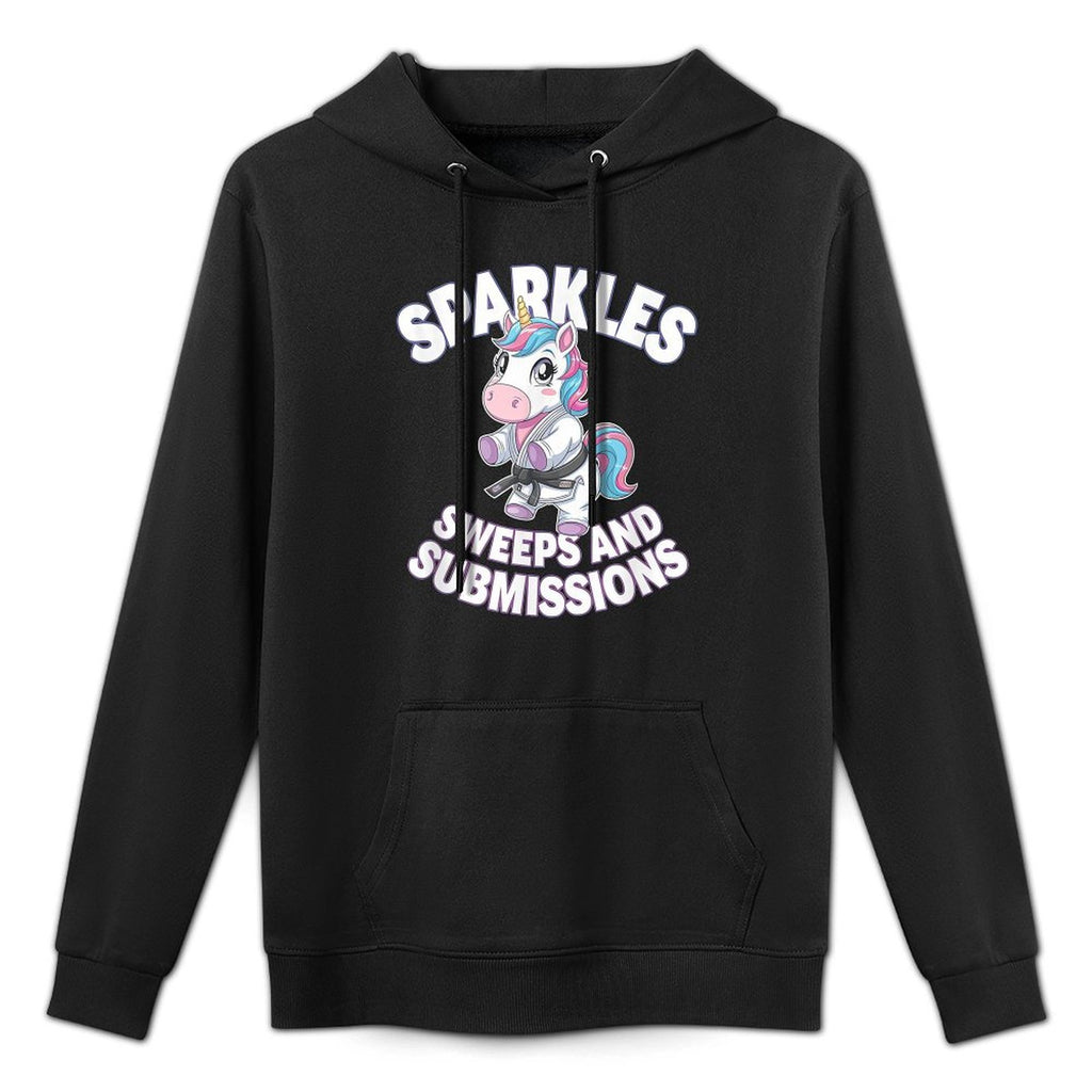 Jiu Jitsu And Unicorn - Cute BJJ Grappling Pilling-Resistant Hoodie