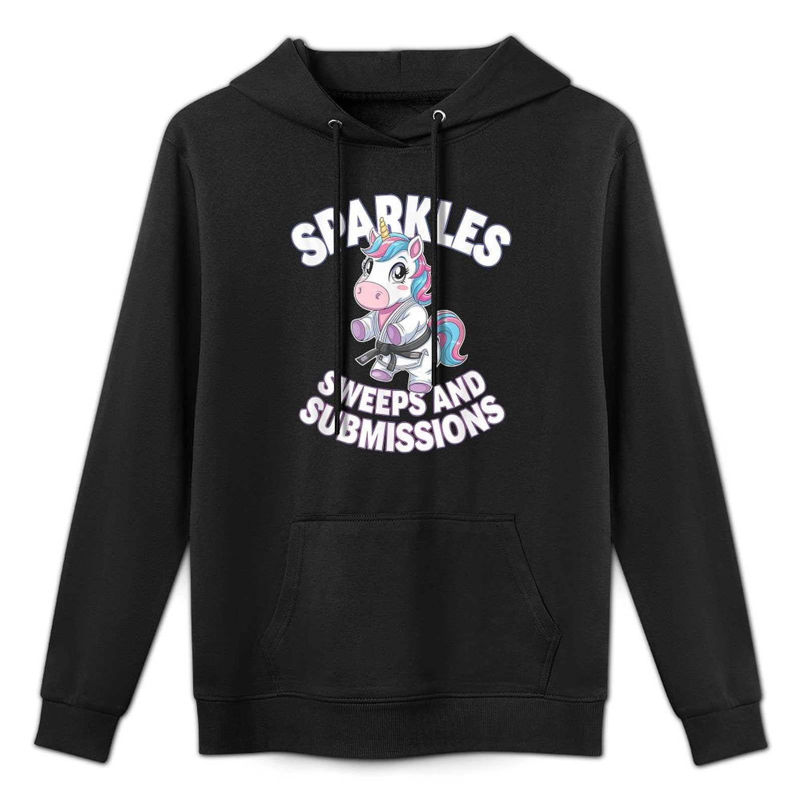Jiu Jitsu And Unicorn - Cute BJJ Grappling Pilling-Resistant Hoodie