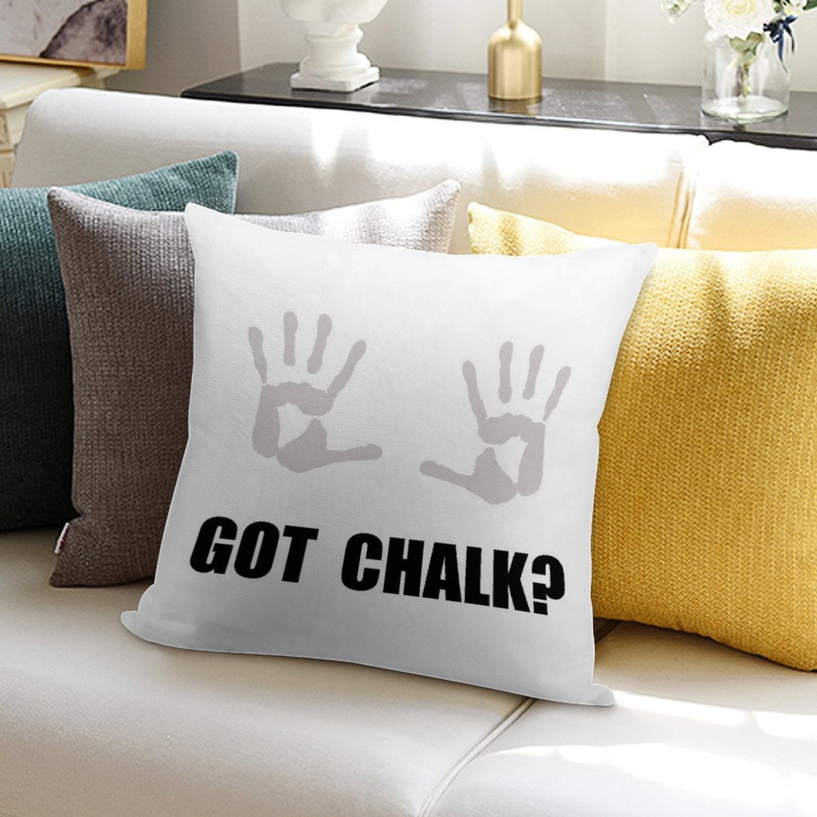 Got Chalk Soft Durable Construction Throw Pillow