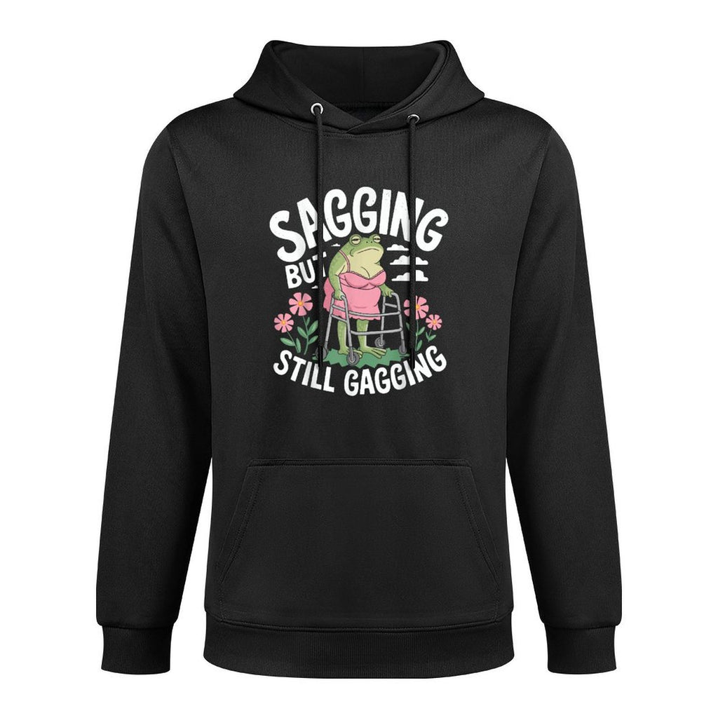 Funny Frog Meme Sagging But Still Gagging Shape Retention Hoodie