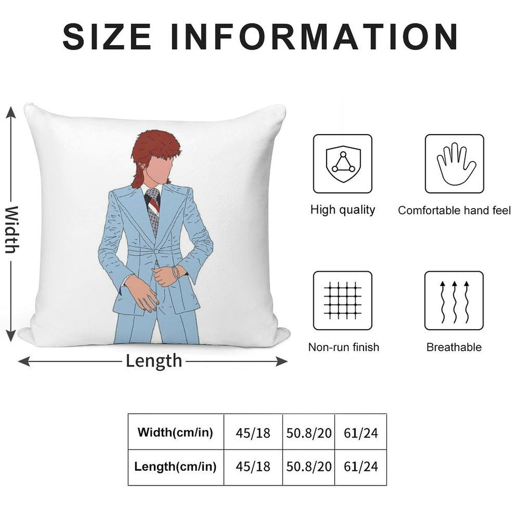 Bowie Soft Anti-Pilling Throw Pillow