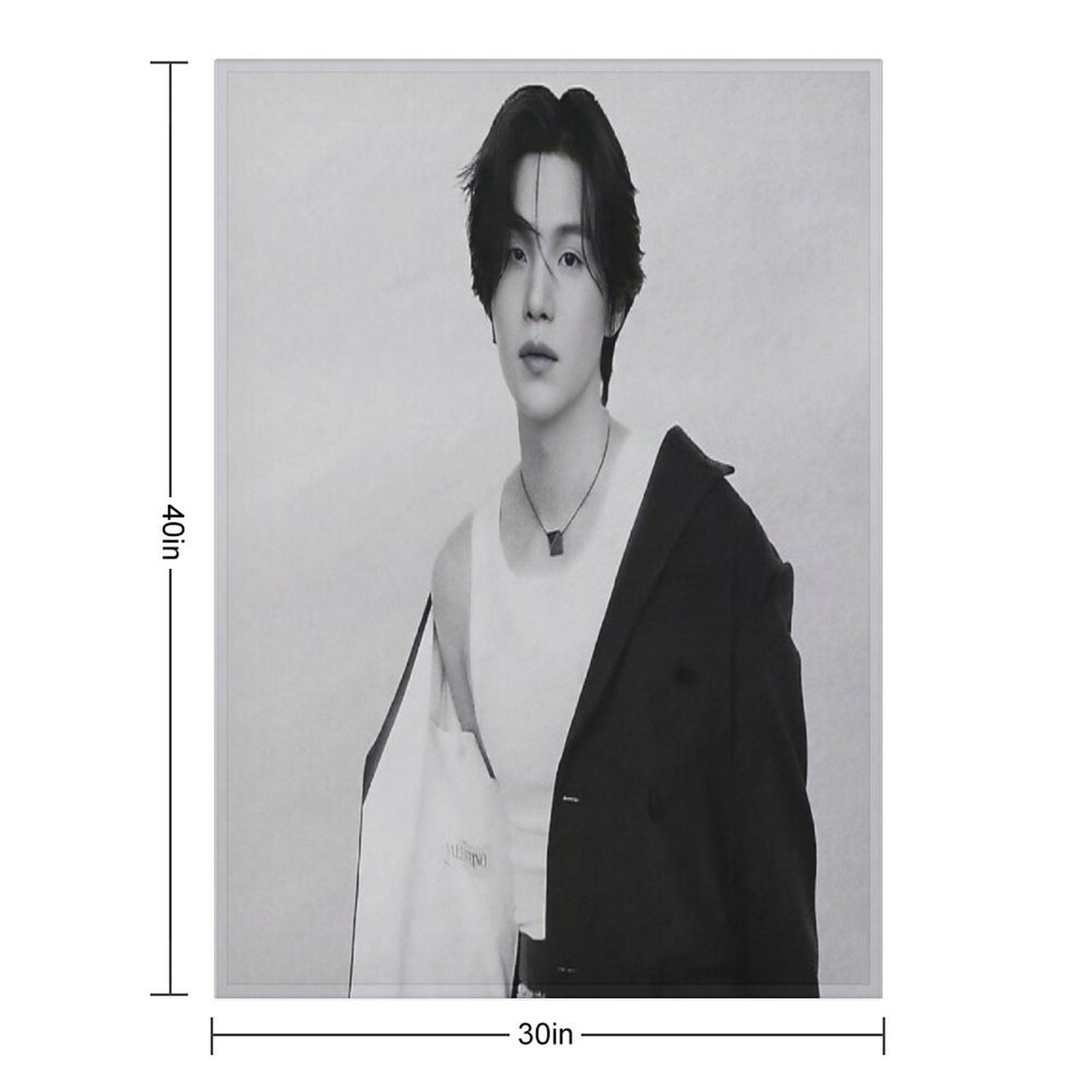 Min Yoongi BTS Suga Agust D Monochrome All-season Throw Blanket