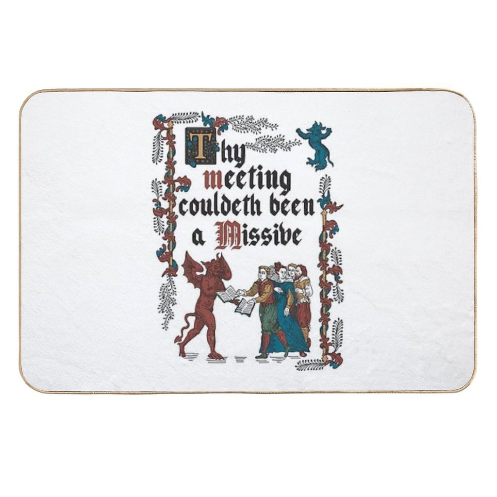 Copy of Could Have Been An Email Medieval Style - Funny Retro Vintage English History  Fade-Resistant Bath Mat