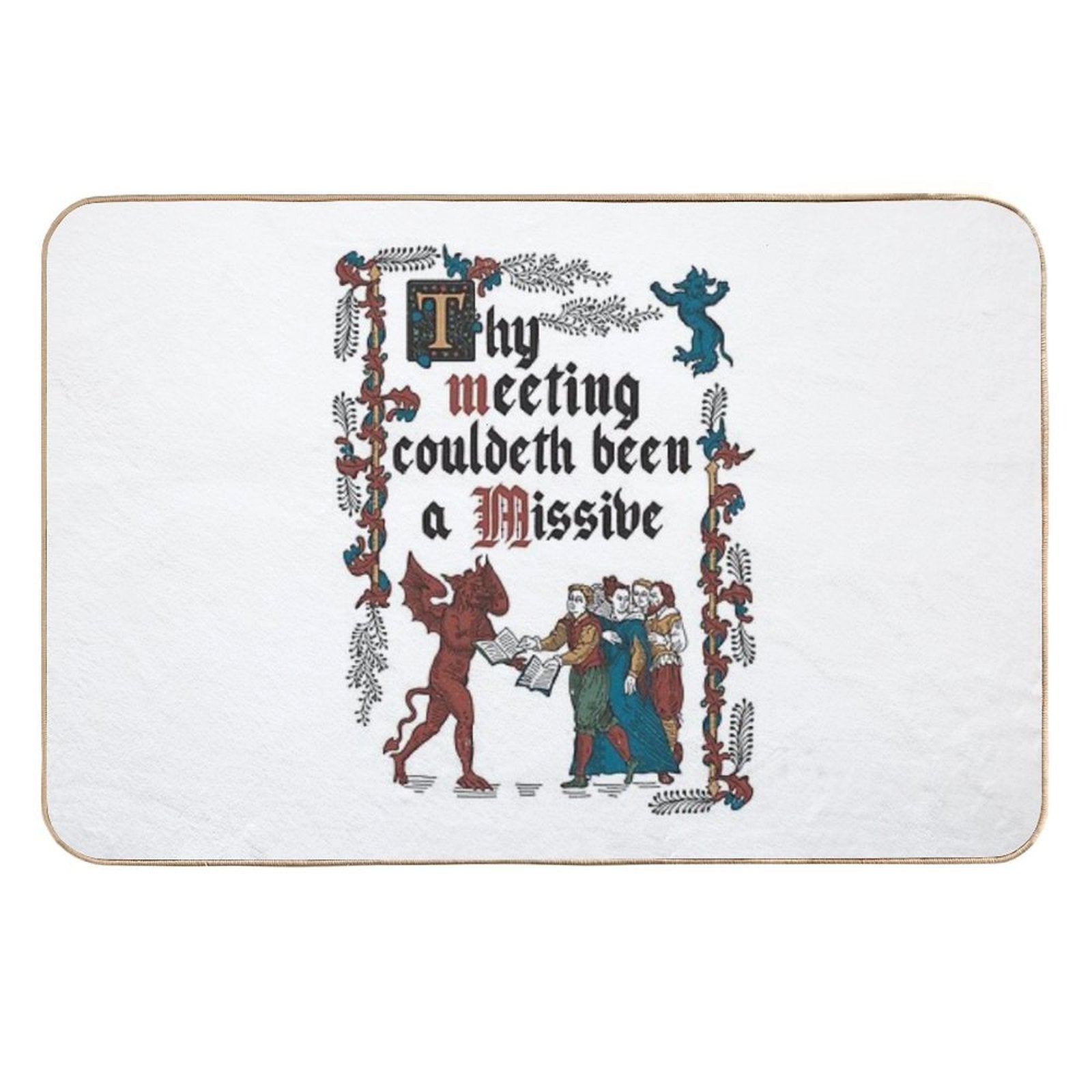 Copy of Could Have Been An Email Medieval Style - Funny Retro Vintage English History  Fade-Resistant Bath Mat