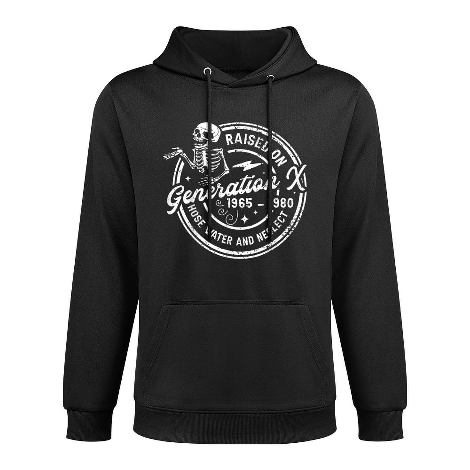 Funny Gen-X Raised On Hose Water And Neglect Humor Unisex Design Hoodie