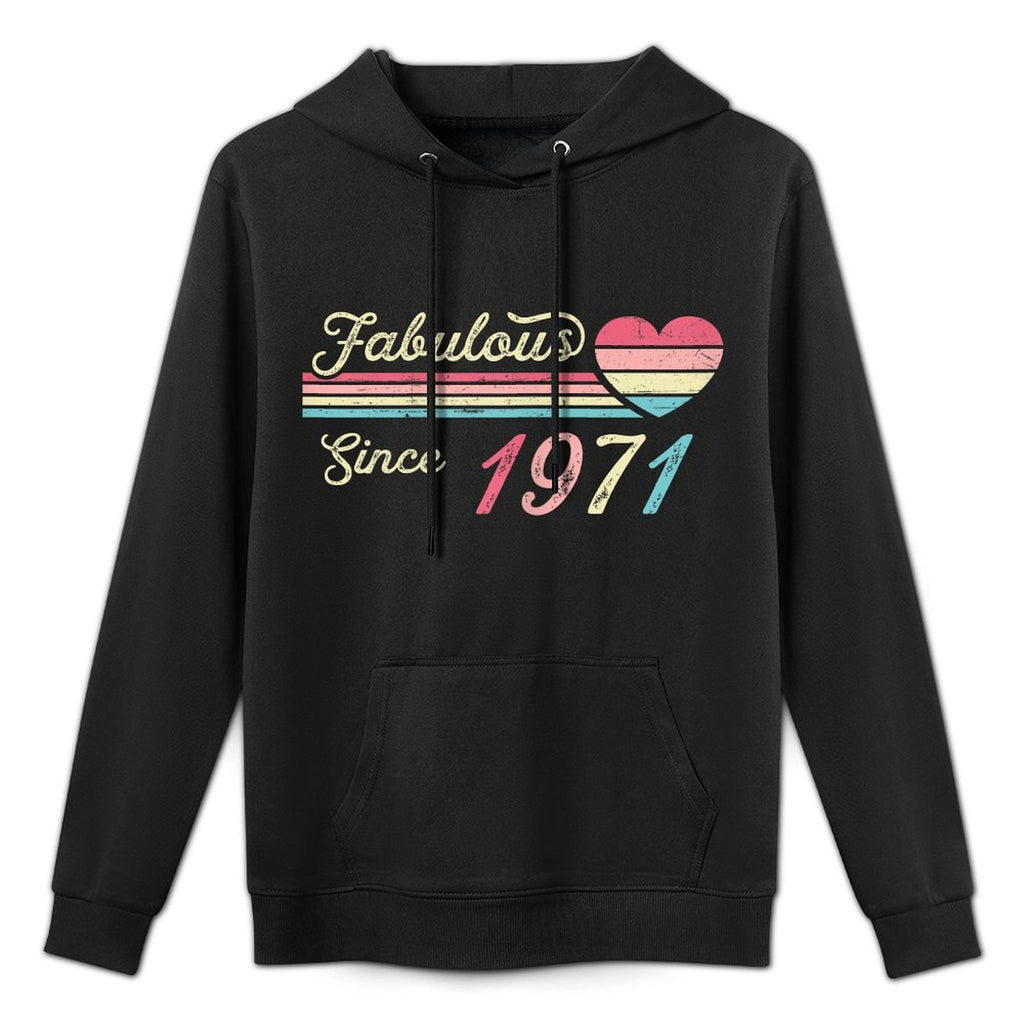 Vintage Fabulous Since 1971 Birthday Adjustable Hood Hoodie