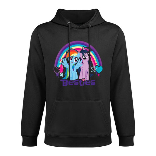 Womens Twilight Sparkle Rainbow Dash Besties Breathable Fabric Hoodie