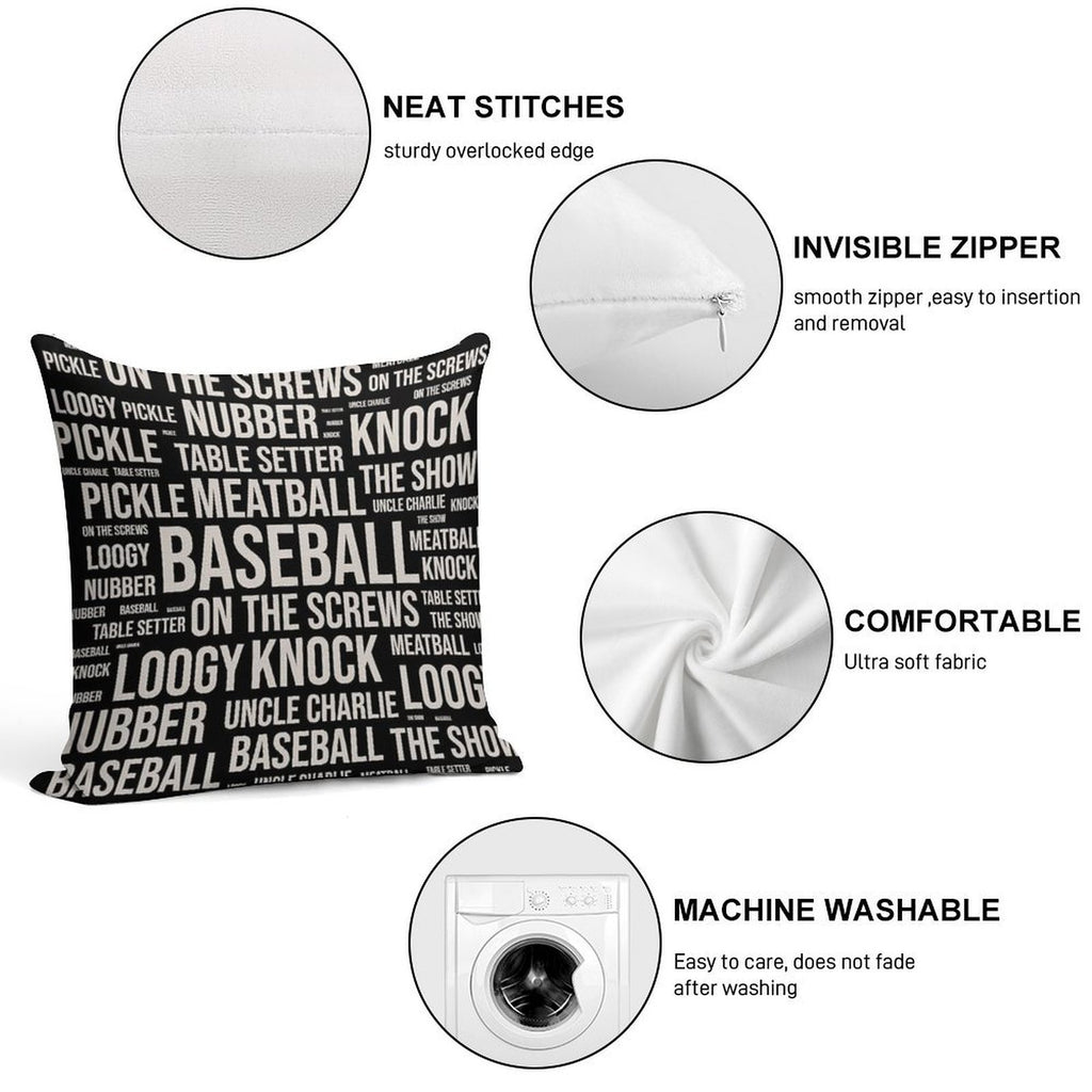 Baseball Sport Gifts Soft High-Density Material Throw Pillow