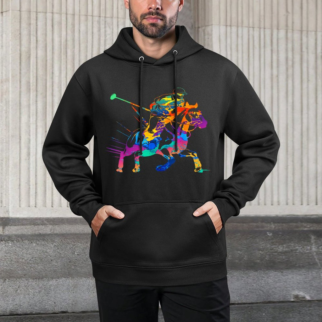 Polo Player Horse Sport Ride Riding Equestrian Sport Fan Durable Construction Hoodie