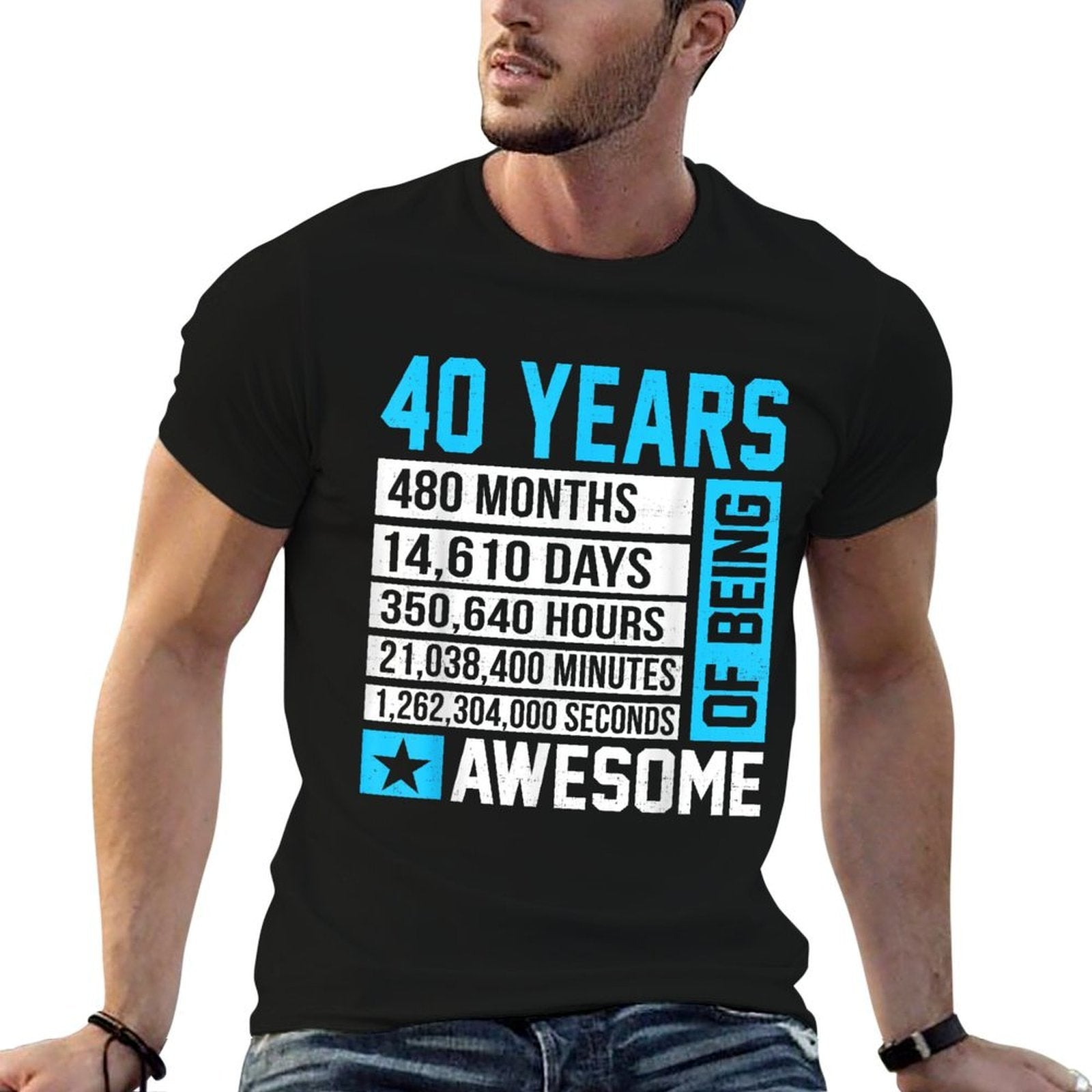 40th Birthday 40 Years of Being Awesome Comfortable T-Shirt