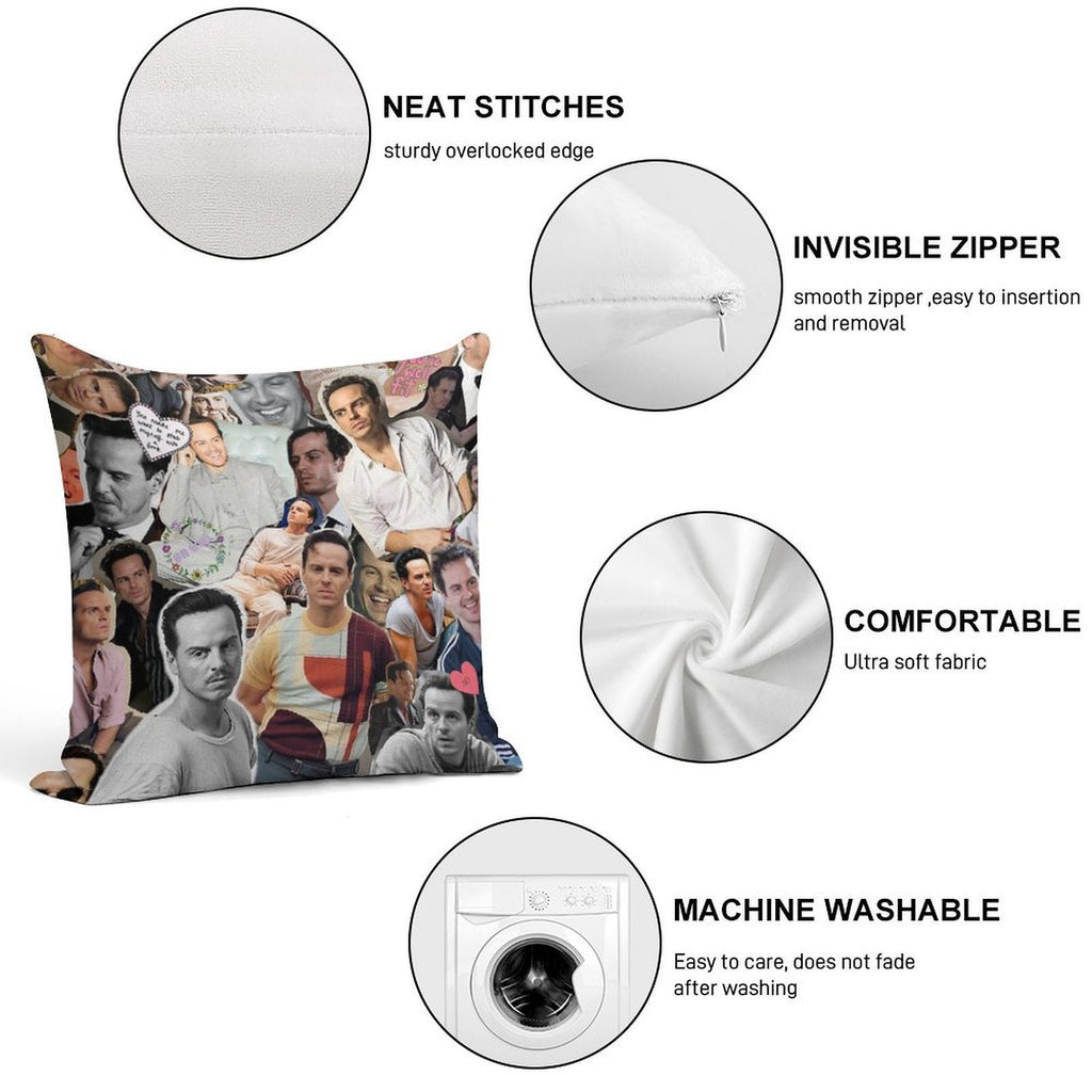 Andrew Scott More Like Andrew Hot Soft Reinforced Edging Throw Pillow