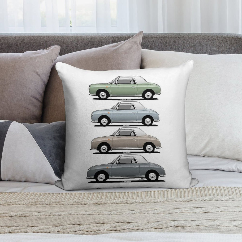 Nissan Figaro Side View Soft Gift Ready Throw Pillow